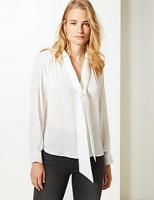 Marks and Spencer  Satin Scarf Neck Shirt