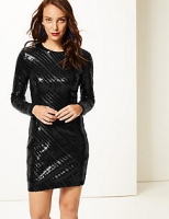 Marks and Spencer  Sparkly Long Sleeve Bodycon Dress