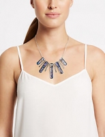 Marks and Spencer  Silver Plated Shell Fan Necklace