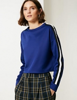 Marks and Spencer  Tipped Round Neck Long Sleeve Sweatshirt