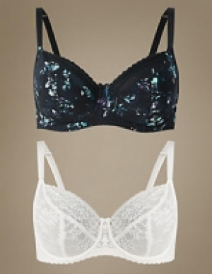 2 Pack Non-Padded Balcony Bras A-E 23.00 €