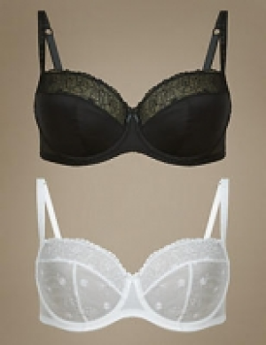2 Pack Non-Padded Balcony Bras A-E 17.00 €