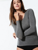 Marks and Spencer  Heatgen Thermal Long Sleeve Striped Top