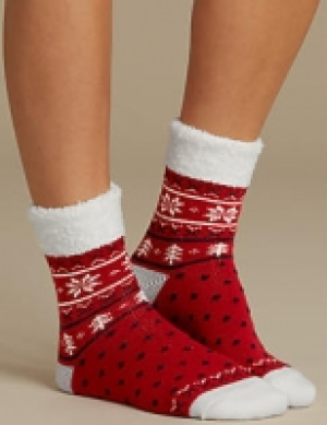 2 Pair Pack Supersoft Bedsocks