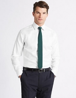Marks and Spencer  Pure Cotton Twill Tailored Fit Shirt