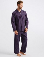 Marks and Spencer  Pure Cotton Striped Pyjama Set