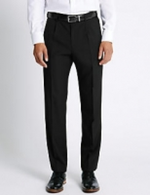 Big & Tall Regular Single Pleated Trousers