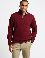 Marks and Spencer  Pure Cotton Half Zip Top