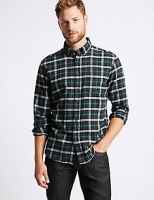 Marks and Spencer  Brushed Cotton Checked Shirt