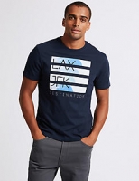 Marks and Spencer  Slim Fit Printed Crew Neck T-Shirt