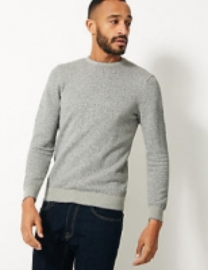 Sporty Pure Cotton Textured Jumper 