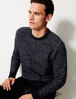 Marks and Spencer  Pure Cotton Two Tone Jumper