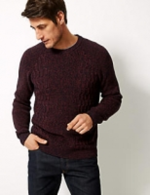 Pure Cotton Textured Jumper