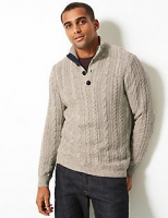Marks and Spencer  Cable Knit Jumper with Wool & Alpaca 