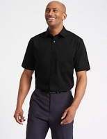 Marks and Spencer  Cotton Rich Short Sleeve Regular Fit Shirt