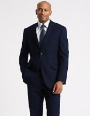 Navy Regular Fit Wool Suit 110.00 €