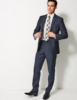 Marks and Spencer  Navy Striped Tailored Fit Wool Suit