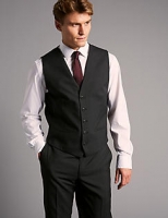 Marks and Spencer  Charcoal Tailored Fit Italian Wool Waistcoat