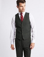 Marks and Spencer  Grey Textured Slim Fit Waistcoat