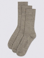Marks and Spencer  3 Pack of Gentle Grip Lambswool Blend Socks