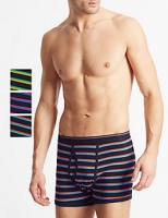Marks and Spencer  3 Pack Cotton Rich Striped Trunks