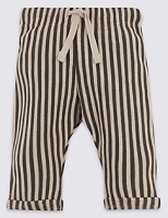 Marks and Spencer  Pure Cotton Striped Joggers