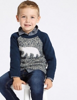 Marks and Spencer  Cotton Blend Jumper (3 Months - 7 Years)