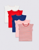 Marks and Spencer  5 Pack Pure Cotton T-Shirts (3 Months - 7 Years)