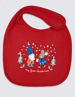Marks and Spencer  Pure Cotton My First Christmas Bib