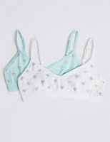 Marks and Spencer  2 Pack Seamfree Glitter Cropped Tops (6-16 Years)