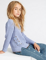 Marks and Spencer  Cross Detail Jumper (3-16 Years)