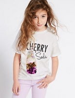 Marks and Spencer  Pure Cotton Sequin Soda T-Shirt (3-16 Years)