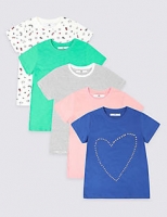 Marks and Spencer  5 Pack Pure Cotton T-Shirts (3-16 Years)