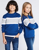 Marks and Spencer  Cotton Rich Panel Sweatshirt (3-16 Years)