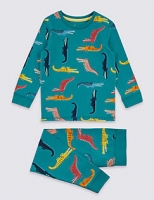 Marks and Spencer  Cotton Crocodile Pyjamas with Stretch (1-7 Years)