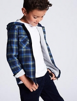 Marks and Spencer  Pure Cotton Checked Hooded Shirt (3-16 Years)