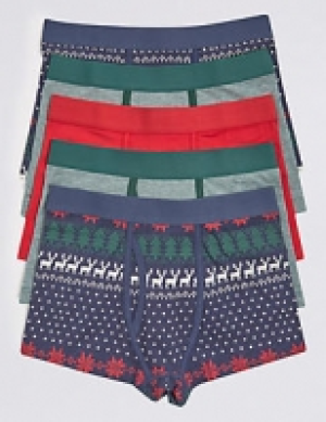 5 Pack Cotton Trunks with Stretch (18 Months - 16 Years) 9.50 €