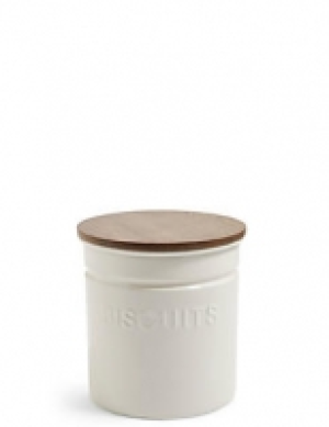 Worded Powder Coated Biscuit Storage Tin