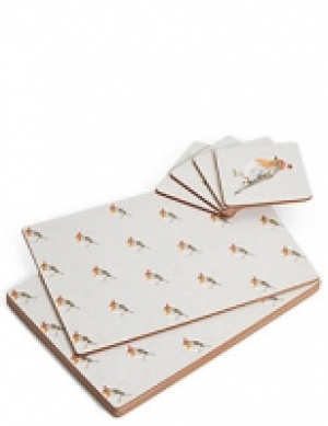 Robin Hard Mat & Coaster Set