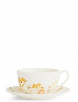 Marks and Spencer  Painterly Floral Cup & Saucer