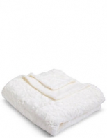 Marks and Spencer  Textured Faux Fur Throw Large