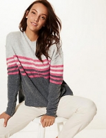 Marks and Spencer  Striped Relaxed Round Neck Jumper
