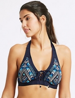Marks and Spencer  Embroidered Plunge Bikini Top