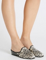Marks and Spencer  Wedge Heel Floral Print Mule Slippers