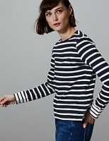Marks and Spencer  Striped Round Neck Long Sleeve T-Shirt