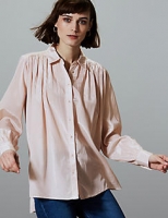 Marks and Spencer  Cotton Blend Long Sleeve Shirt
