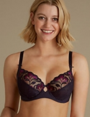 Olivia Embroidered Non-Padded Balcony Bra B-E