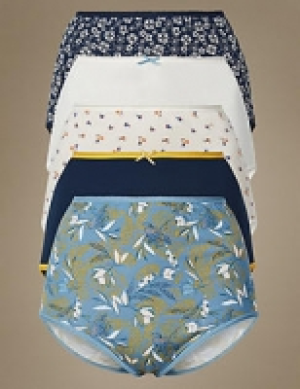 5 Pack Pure Cotton Full Brief Knickers 7.50 €