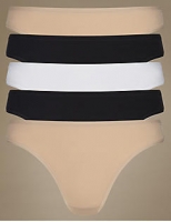 Marks and Spencer  5 Pack No VPL Microfibre Low Rise Thongs