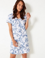Marks and Spencer  Floral Print Short Sleeve Short Nightdress